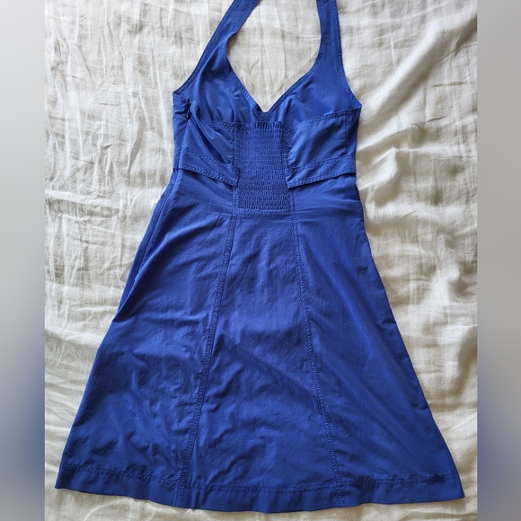 Athleta 'Pack Everywhere' Electric Blue Halter Dress 4P - Picture 3 of 5